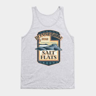 Bonneville Salt Flats International Speedway Vintage Retro Style Illustration Tank Top